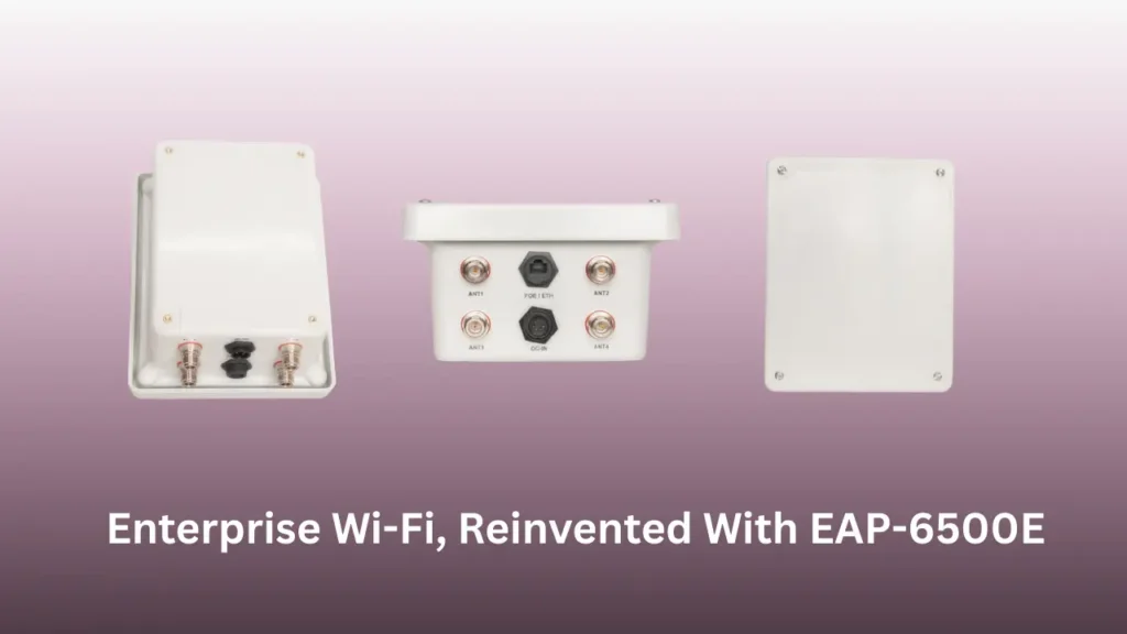 Aeromesh EAP-6500E enterprise Wi-Fi 6 mesh access point shown from multiple angles