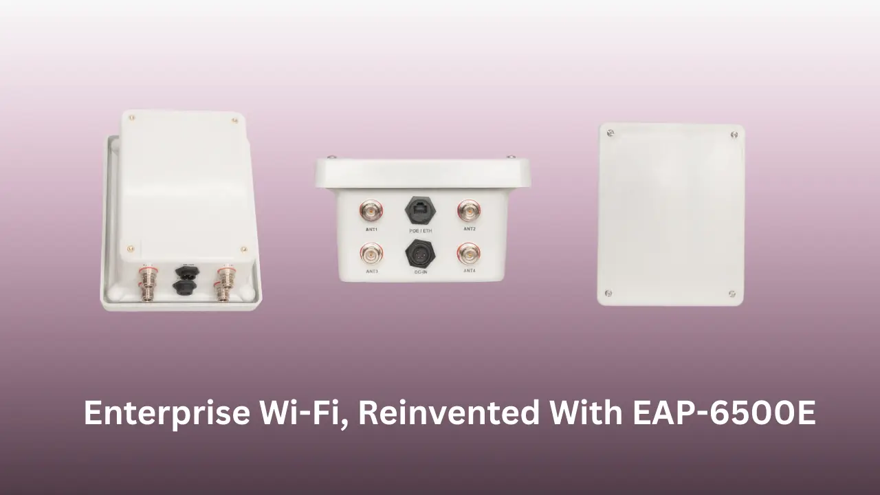 Aeromesh EAP-6500E enterprise Wi-Fi 6 mesh access point shown from multiple angles