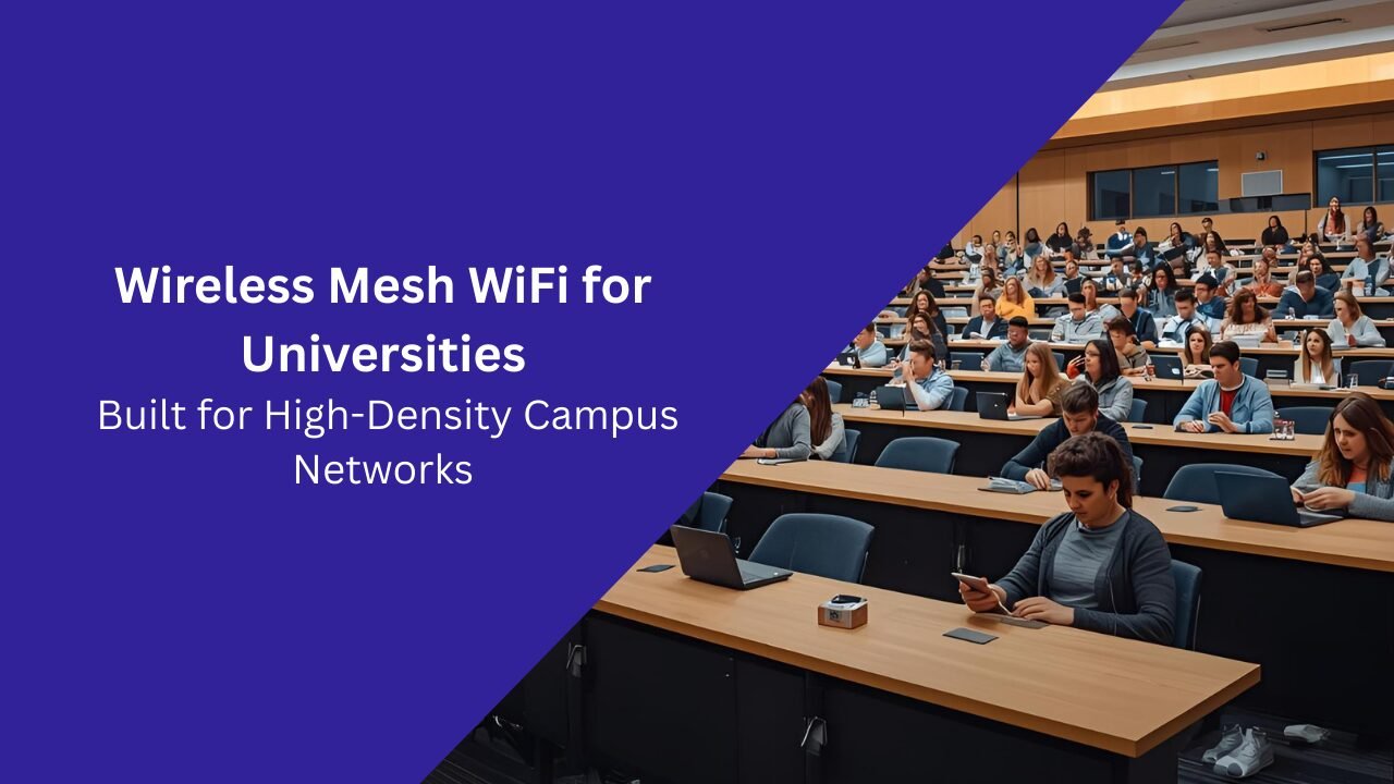 Wireless mesh WiFi solution for universities designed for high-density campus networks